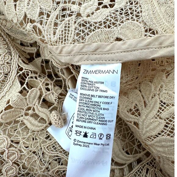 Zimmermann Waverly Lace Mini Dress Size 4 - Picture 9 of 11